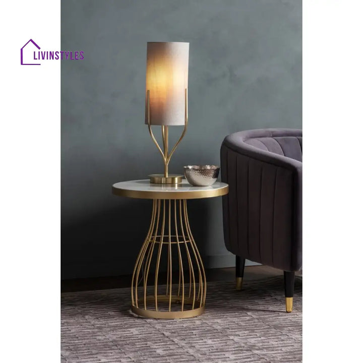 Lucas Metal And Marble Top Side Table