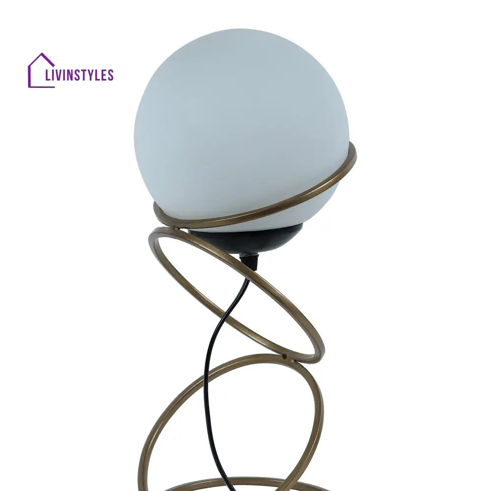 Lucca Gold Table Lamp With Metal Base By Ss Lightings