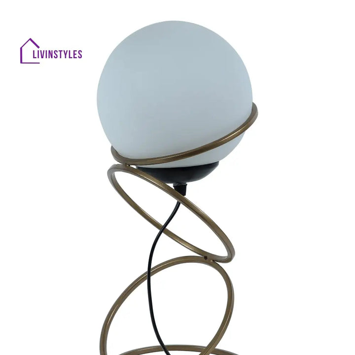 Lucca Gold Table Lamp With Metal Base By Ss Lightings