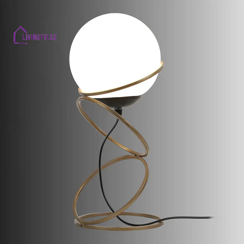 Lucca Gold Table Lamp With Metal Base By Ss Lightings