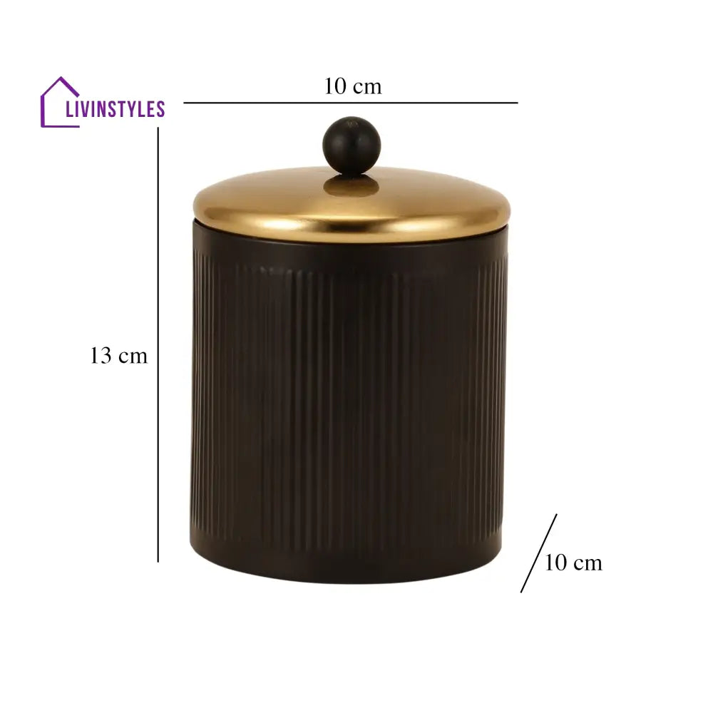 Luxora Cylindrical Box In Black Storage