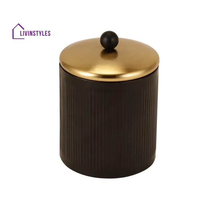 Luxora Cylindrical Box In Black Storage