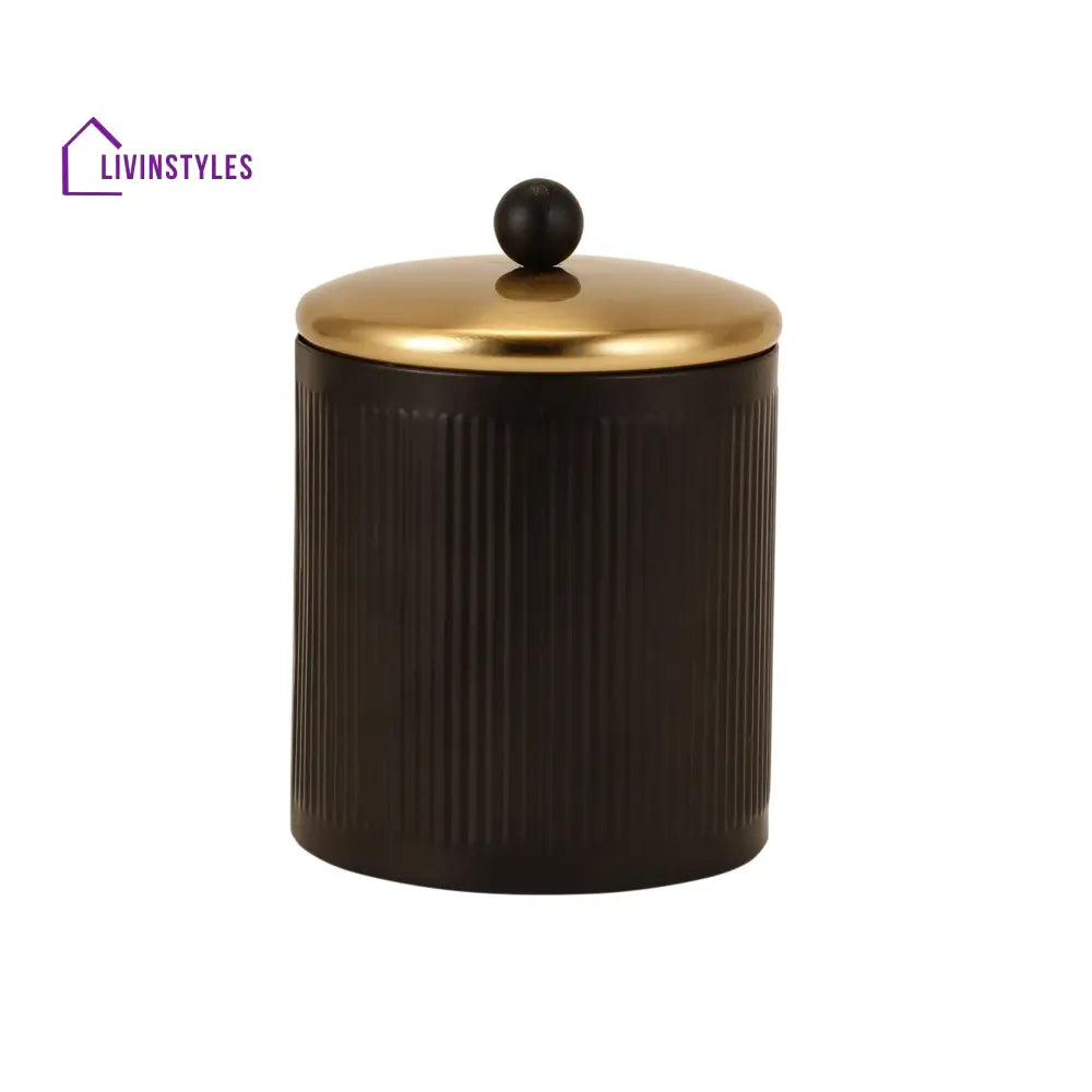 Luxora Cylindrical Box In Black Storage