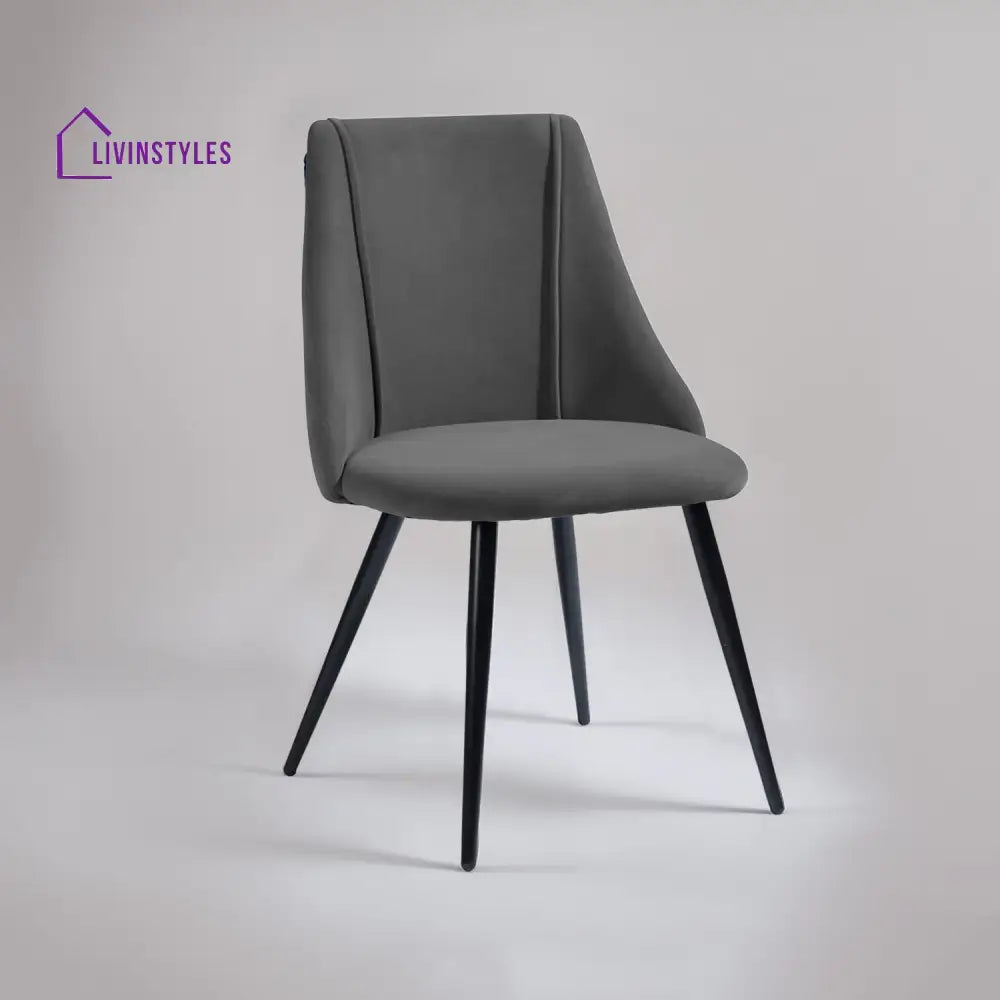 Luxurious Velvet Dining Designer Chair Grey Furniture