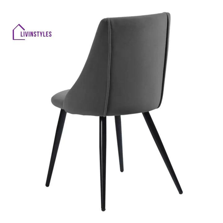 Luxurious Velvet Dining Designer Chair Grey Furniture