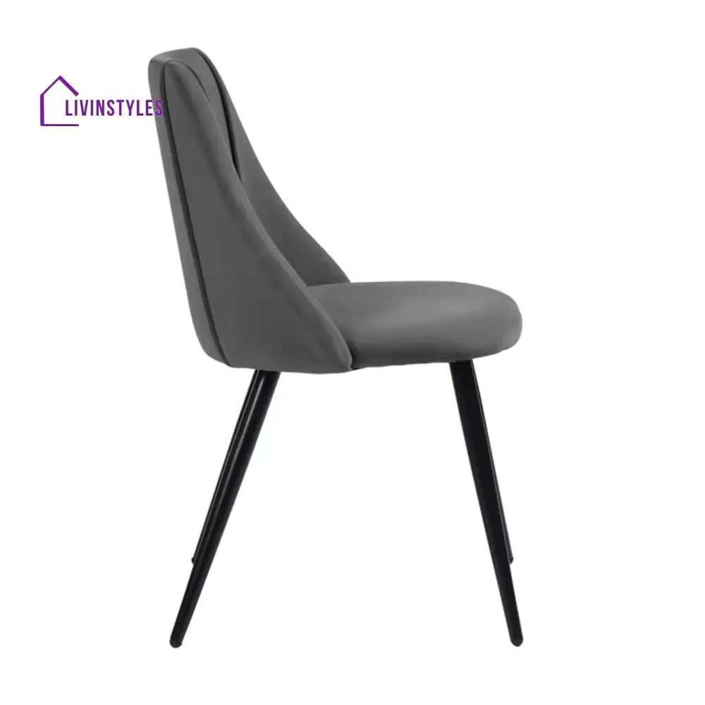 Luxurious Velvet Dining Designer Chair Grey Furniture