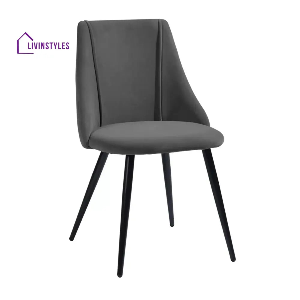 Luxurious Velvet Dining Designer Chair Grey Furniture