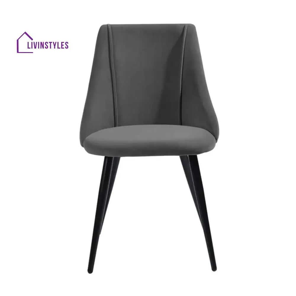 Luxurious Velvet Dining Designer Chair Grey Furniture