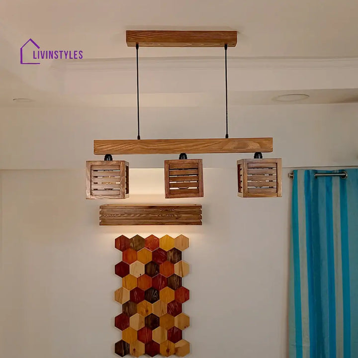 Lyon Brown Wooden Series Hanging Lamp Lamps