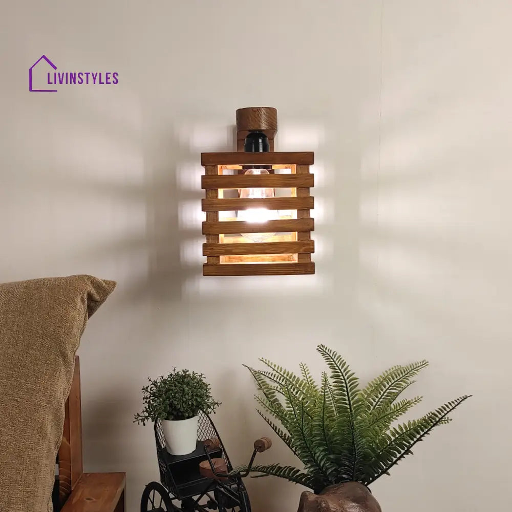 Lyon Brown Wooden Wall Light Lights