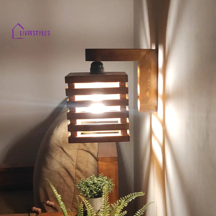 Lyon Brown Wooden Wall Light Lights