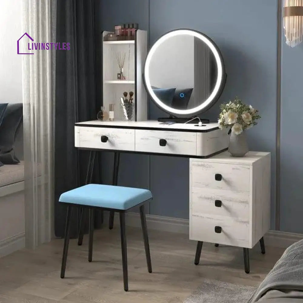 Mahira Dressing Table | Makeup Vanity White