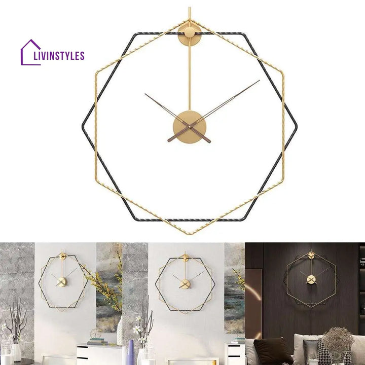 Mahita Hexagonal Metal Wall Clock