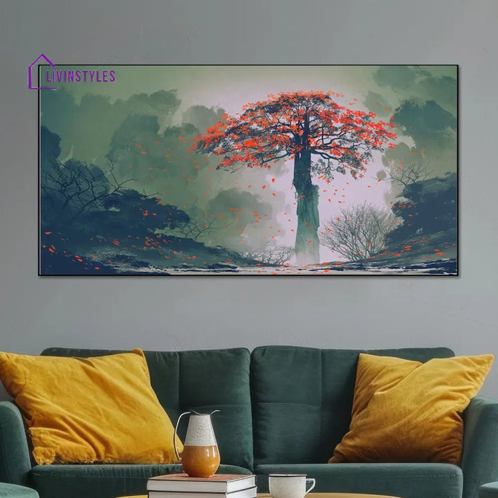 Majestic Autumn Tree Canvas Art Wall Painting