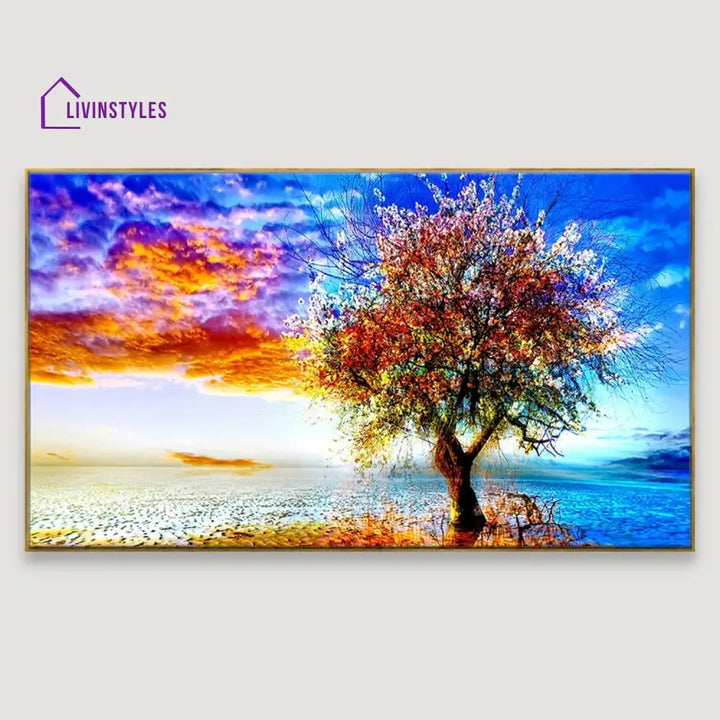 Majestic Ocean Tree Wall Art Painting