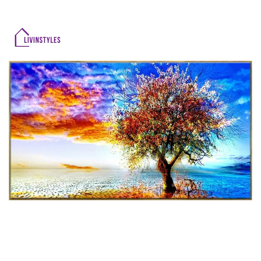 Majestic Ocean Tree Wall Art Painting