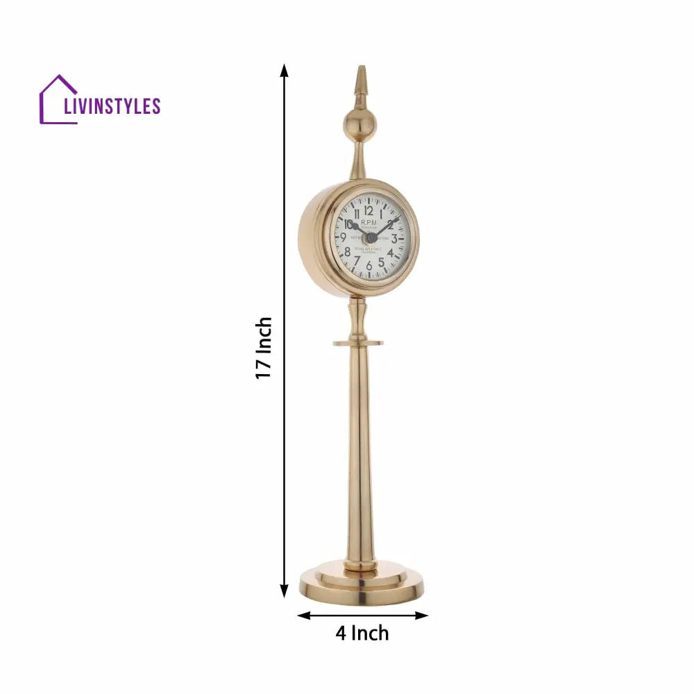 Majestic Spire Clock Gold