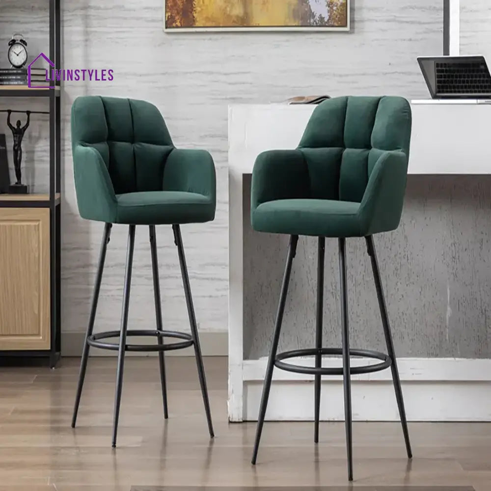 Manish Green Color Cayden Bar Stool