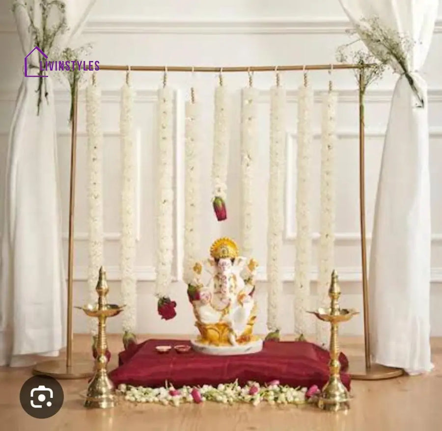 Manish Rectangular Backdrop Frame For Mandir Decoration