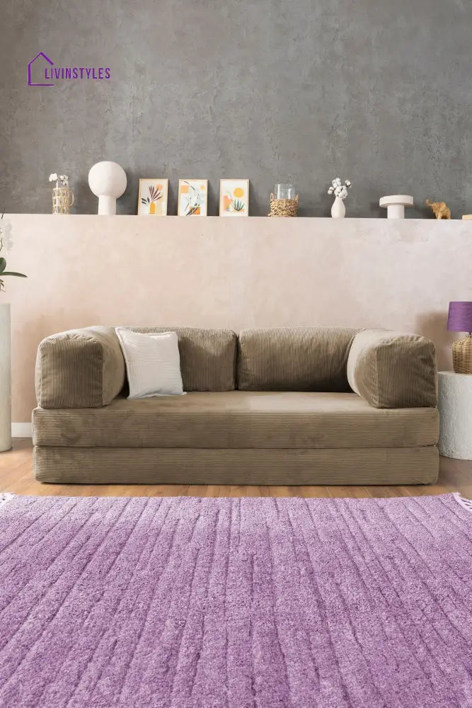 Manisha Beige Sofa Come Bed For Living Room