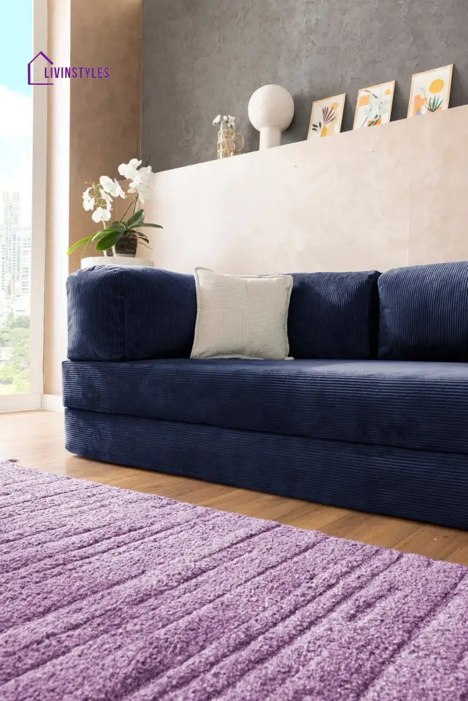 Manisha Blue Sofa Come Bed For Living Room