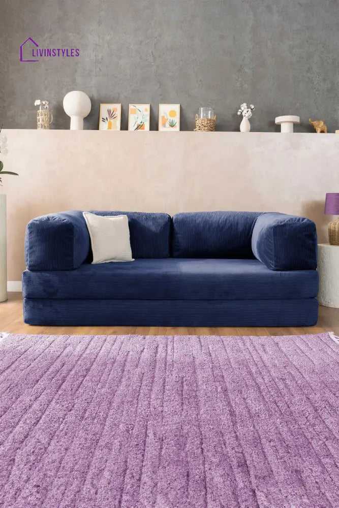 Manisha Blue Sofa Come Bed For Living Room