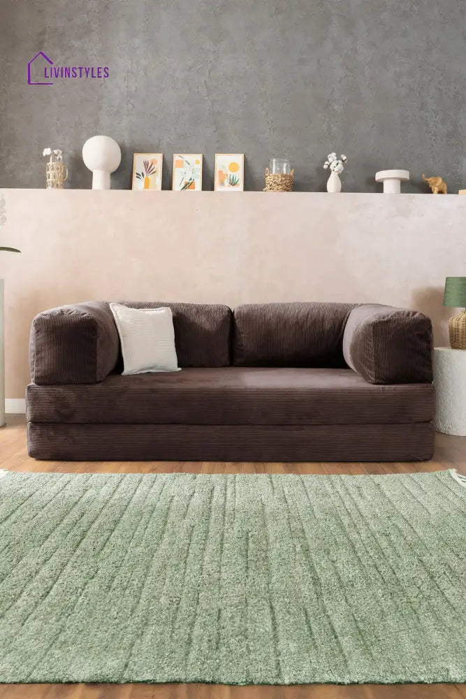 Manisha Brown Sofa Come Bed For Living Room