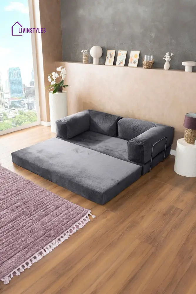 Manisha Grey Sofa Come Bed For Living Room