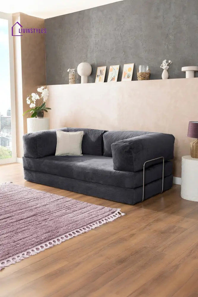 Manisha Grey Sofa Come Bed For Living Room