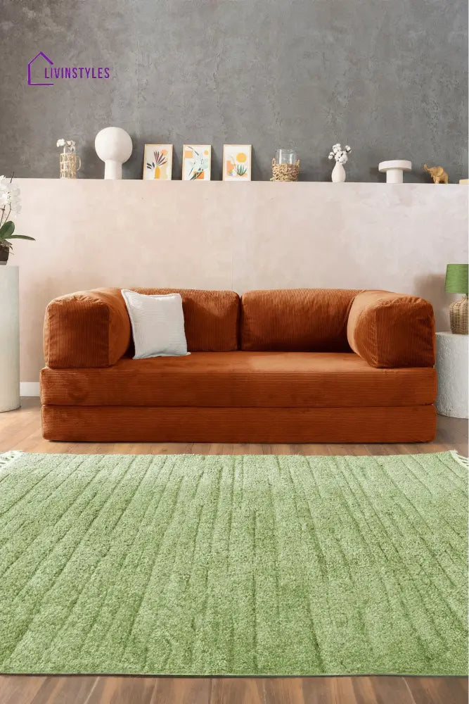 Manisha Orange Sofa Come Bed For Living Room