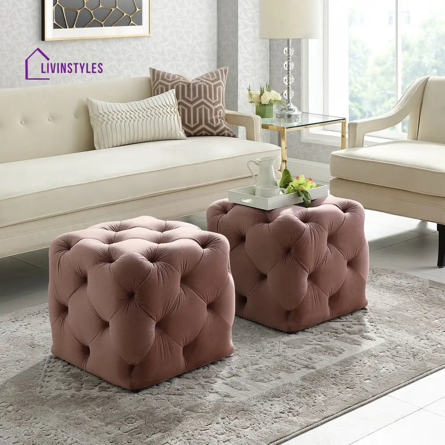 Ottoman - Angel Allover Tufted Square Ottoman