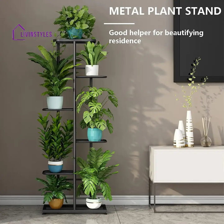 Manjeet Metal Gold Plant Stand For Balcony