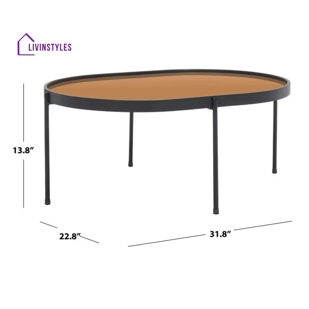 Maple Metal Coffee Table For Living Room