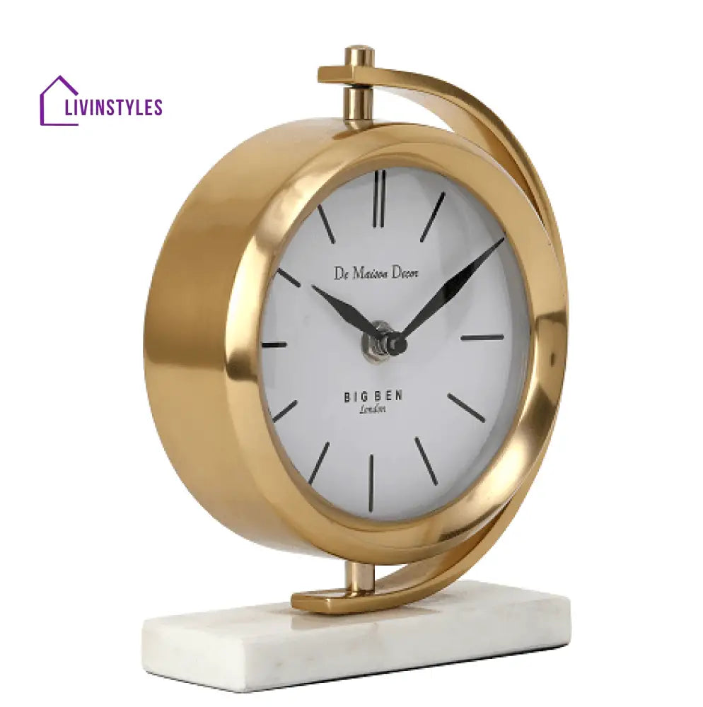 Marbellic Gold Clock Table Clock