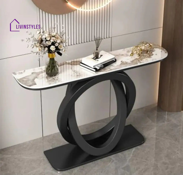 Maria Console Table With White & Black Combination