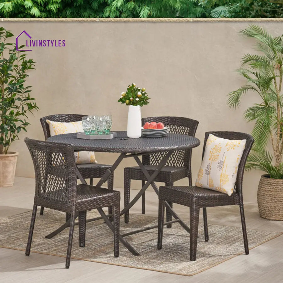 Marker 4 Seater Round Outdoor Dining Set