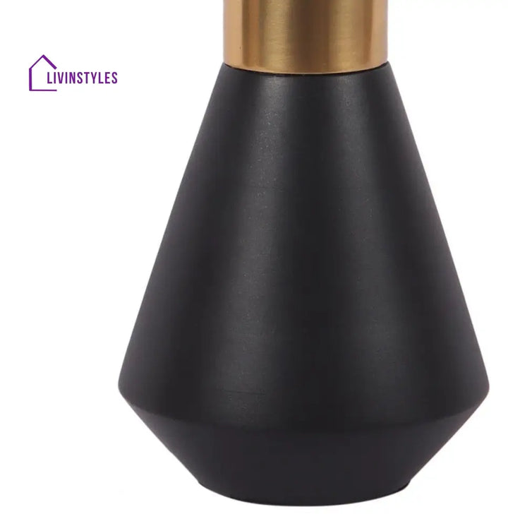 Matt Gold And Black Aluminum Deidra Table Vase