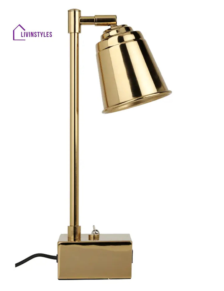 Matt Gold Steel Adjustable Study Lamp