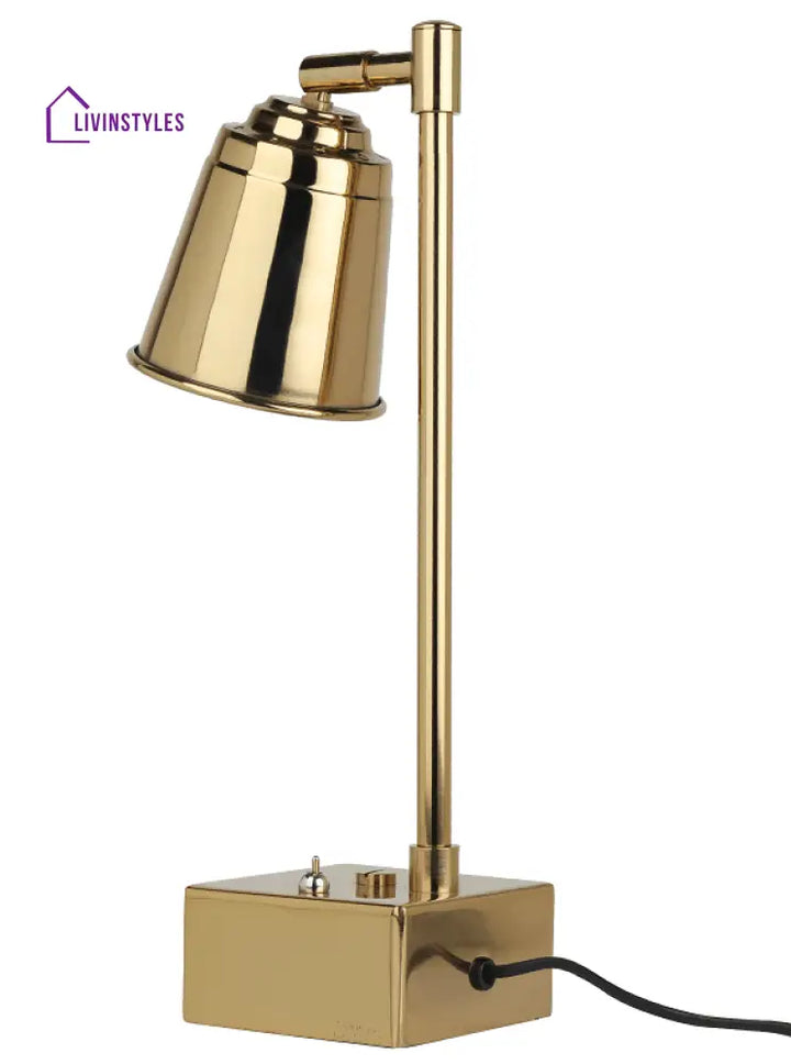 Matt Gold Steel Adjustable Study Lamp