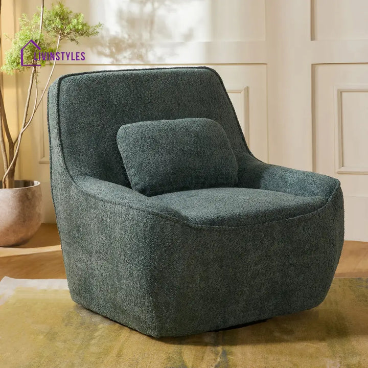 Meena Artisanal Chair Dark Green Sofa