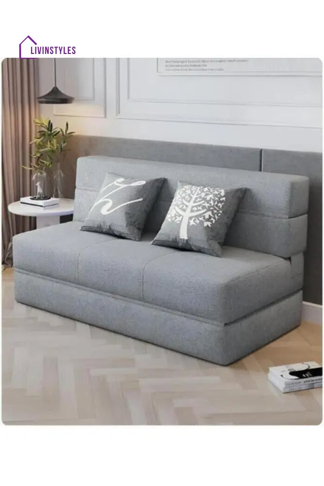 Meenal Light Grey Sofa Come Bed For Living Room