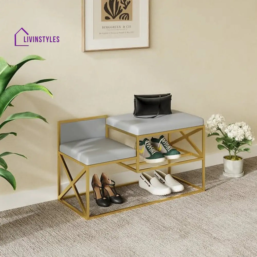 Meera Metal Shoe Rack Bench