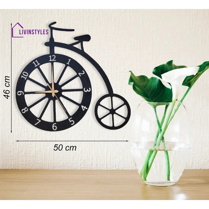 Metal Cycle Design Wall Clock