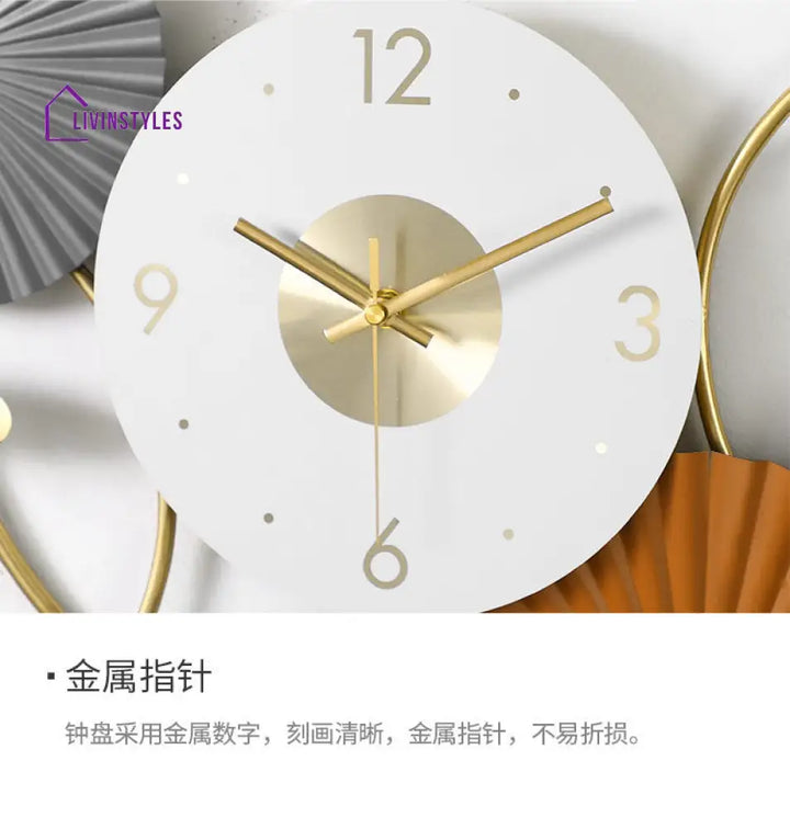 Metal Wall Clock - Modern 36X18 Inch Decor Piece High-Quality Material Long-Lasting Performance