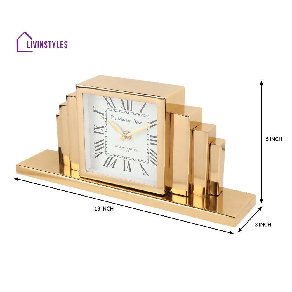 Metropolitan Marvel Gold Table Clock