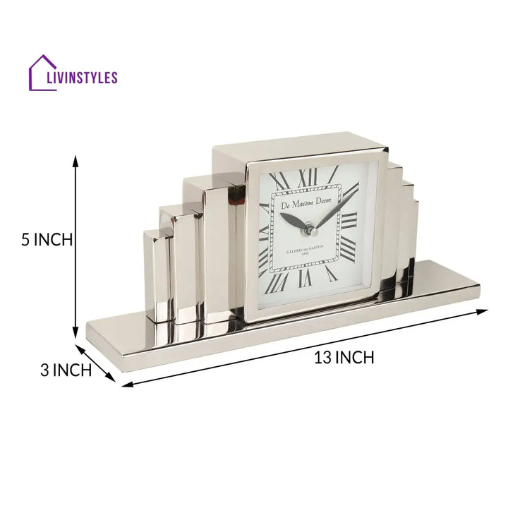 Metropolitan Marvel Silver Table Clock