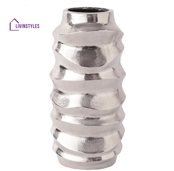 Mila Wave Silver Vase