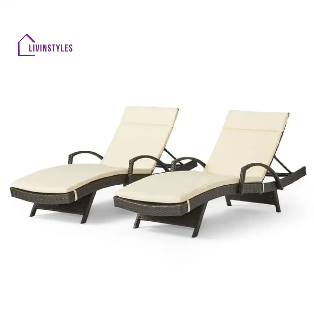 Milano Outdoor Cushioned Lounge Chair - Set Of 2