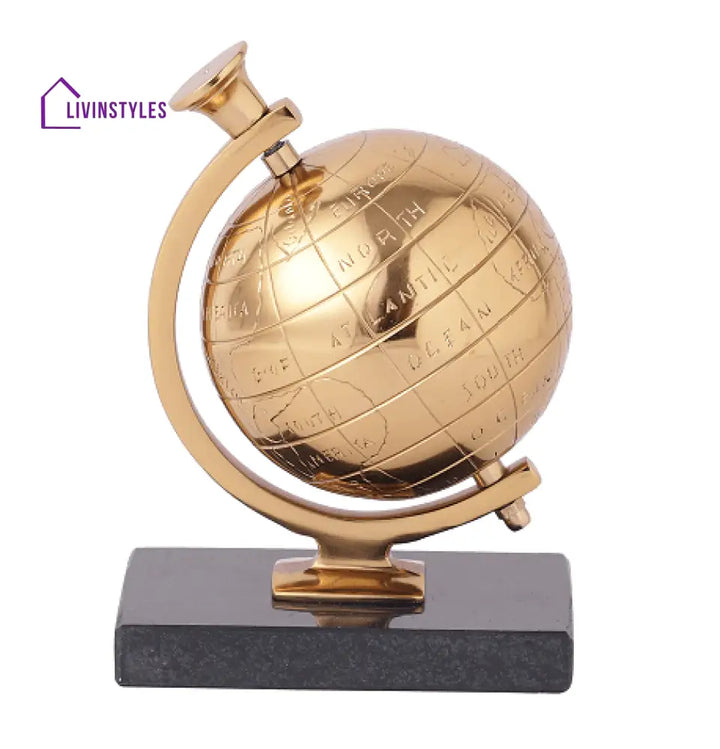 Miniature Metal Earth Gold With Black Marble Base