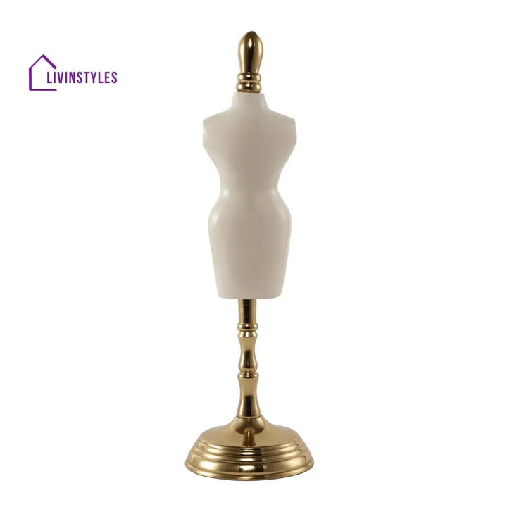 Miniaturised Mannequin In White Gold Finish Decorative7699